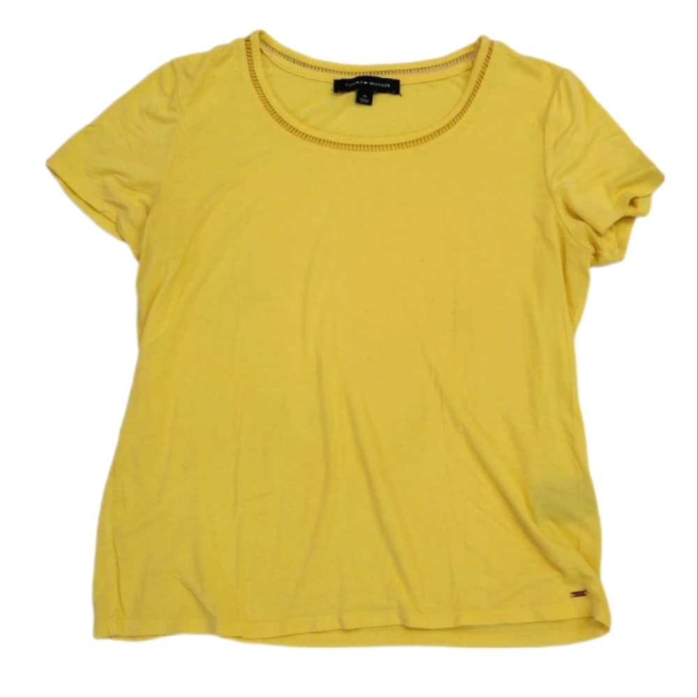 Tommy Hilfiger Yellow Scoop Neck Top